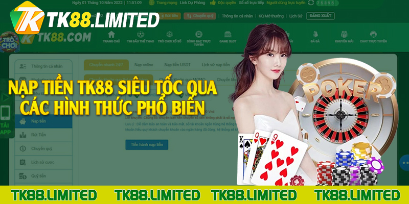 Nạp tiền TK88 siêu tốc qua các hình thức phổ biến 