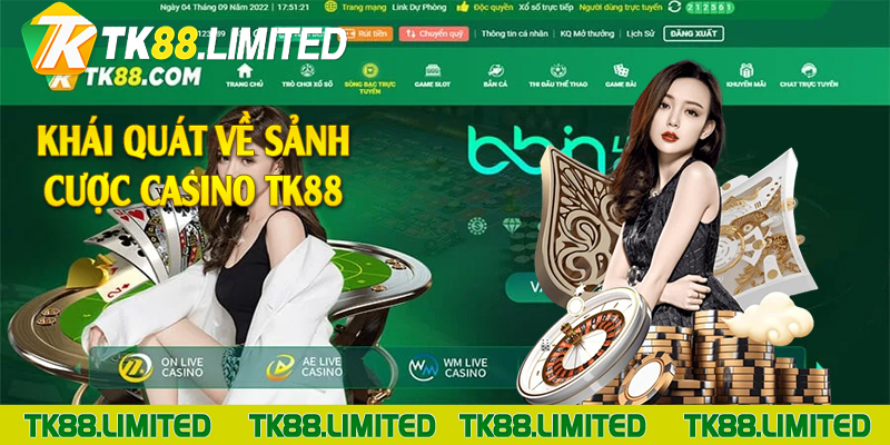Khái quát về sảnh cược casino TK88 
