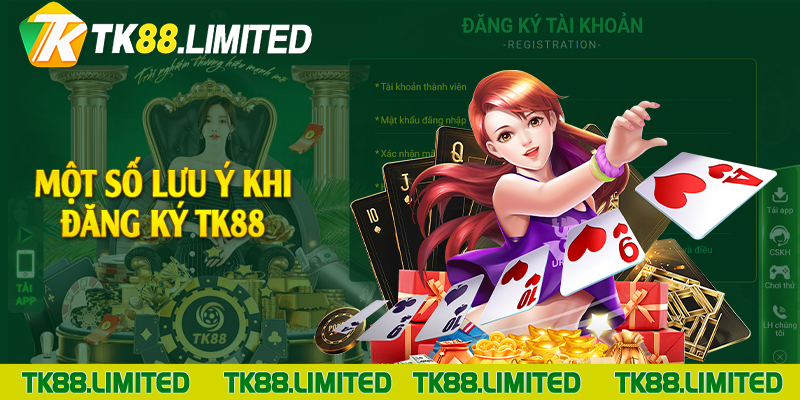 Một số lưu ý khi đăng ký TK88